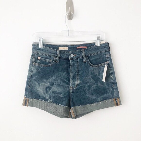 NWT Anthropologie Slim Denim Shorts 26 Blue Cut Off Jean - Picture 2 of 5